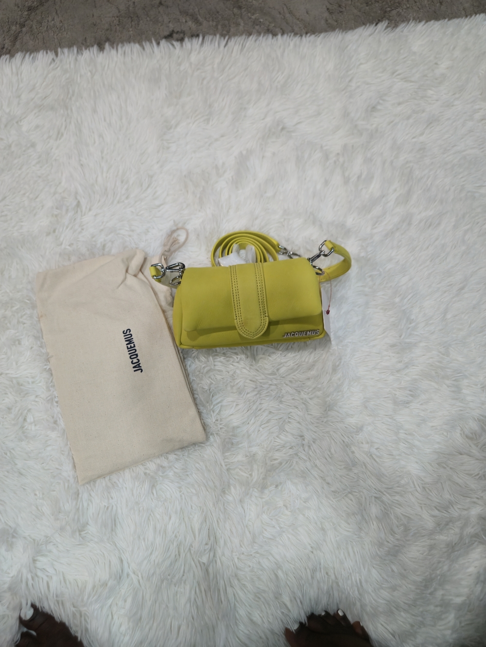 Jacquemus Yellow Le Chiquito Cylinder Crossbody Bag
